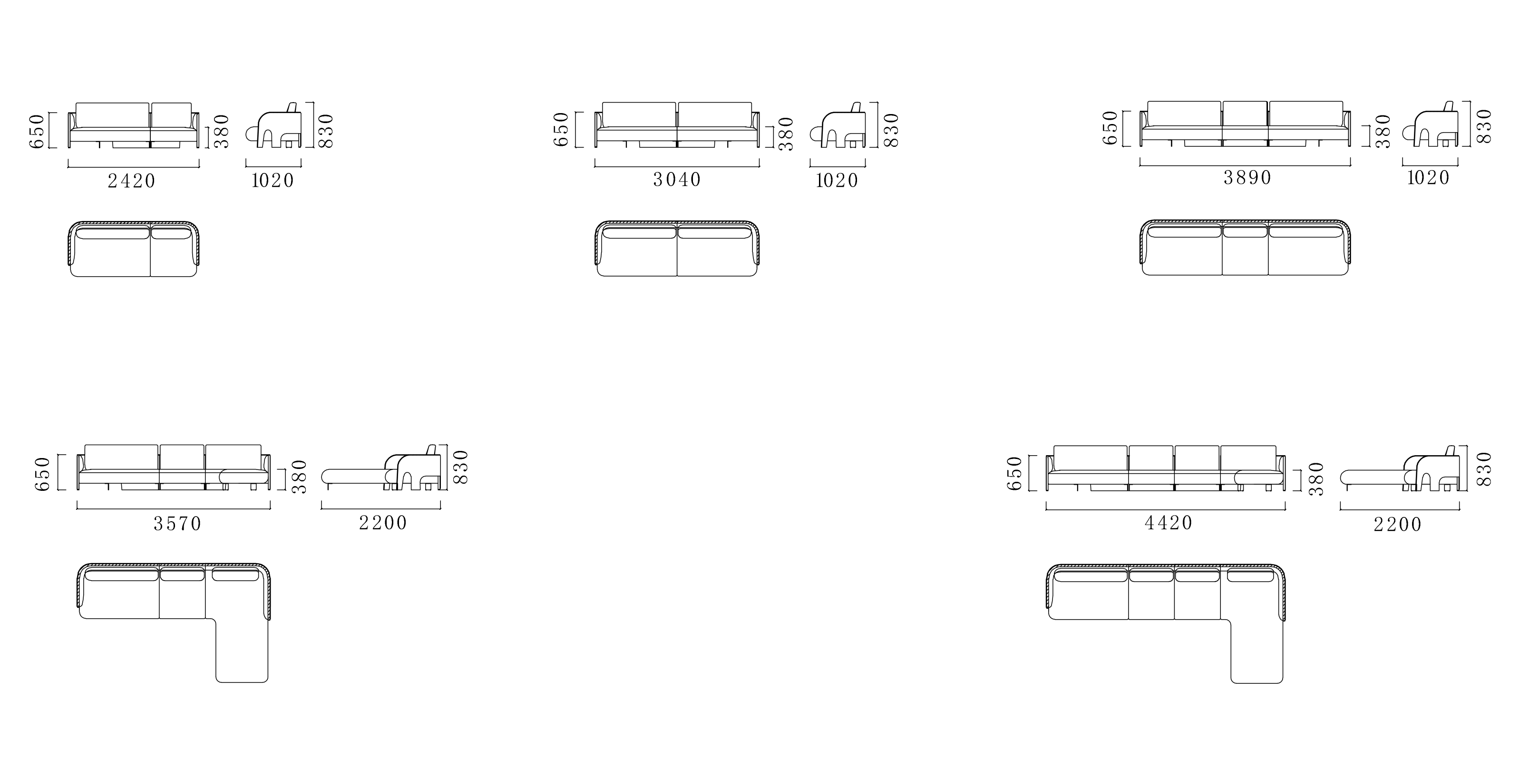 WH17 漫橋沙發 組合方式
