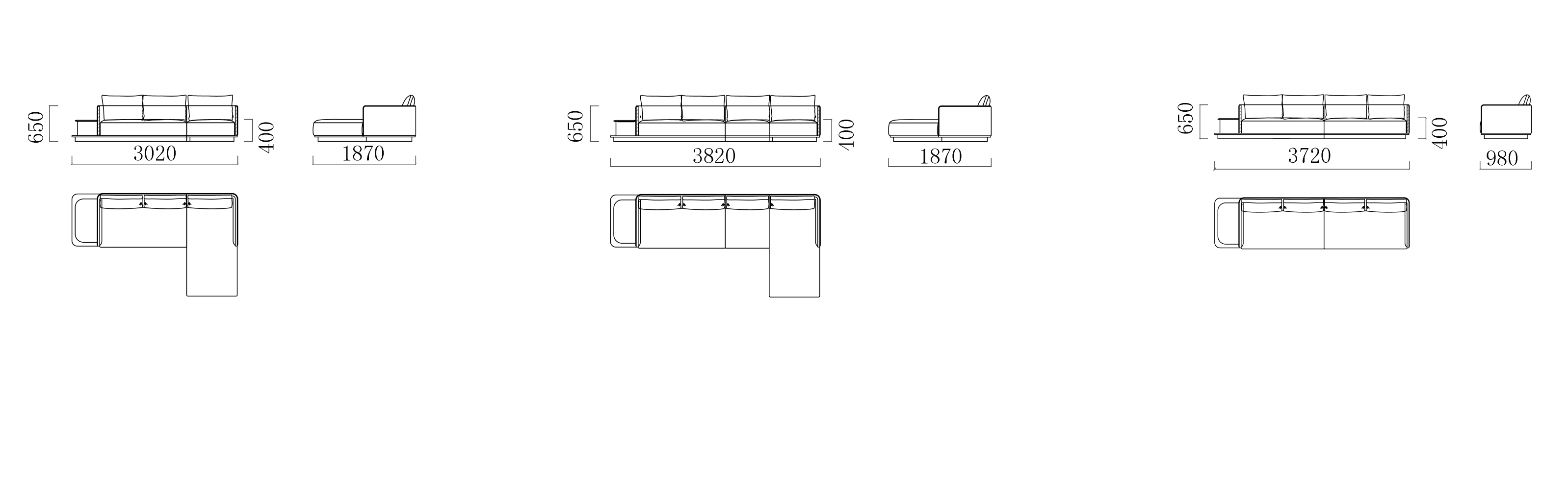 WH16 松澤沙發 組合方式