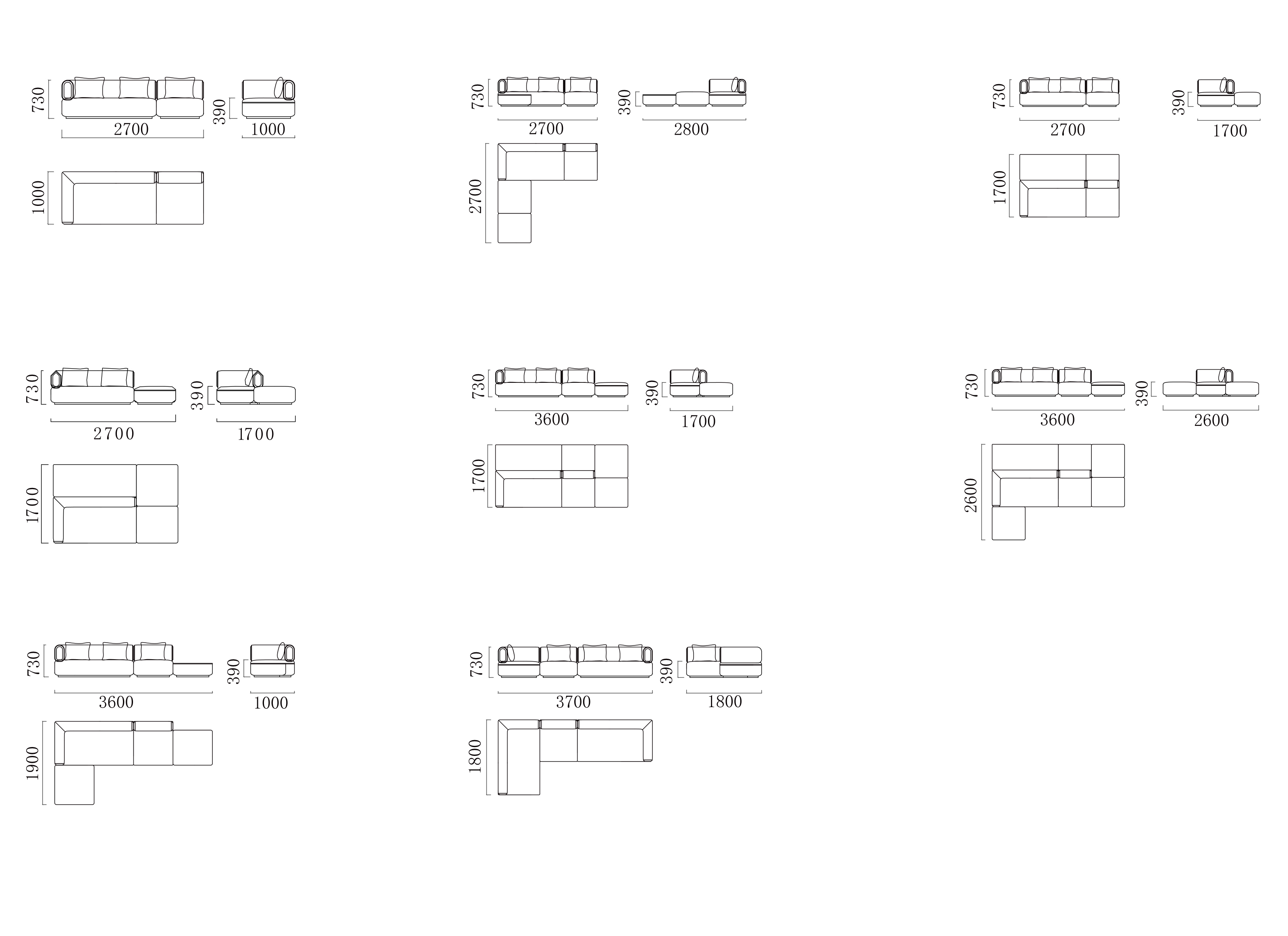 WH04 與晤沙發 組合方式