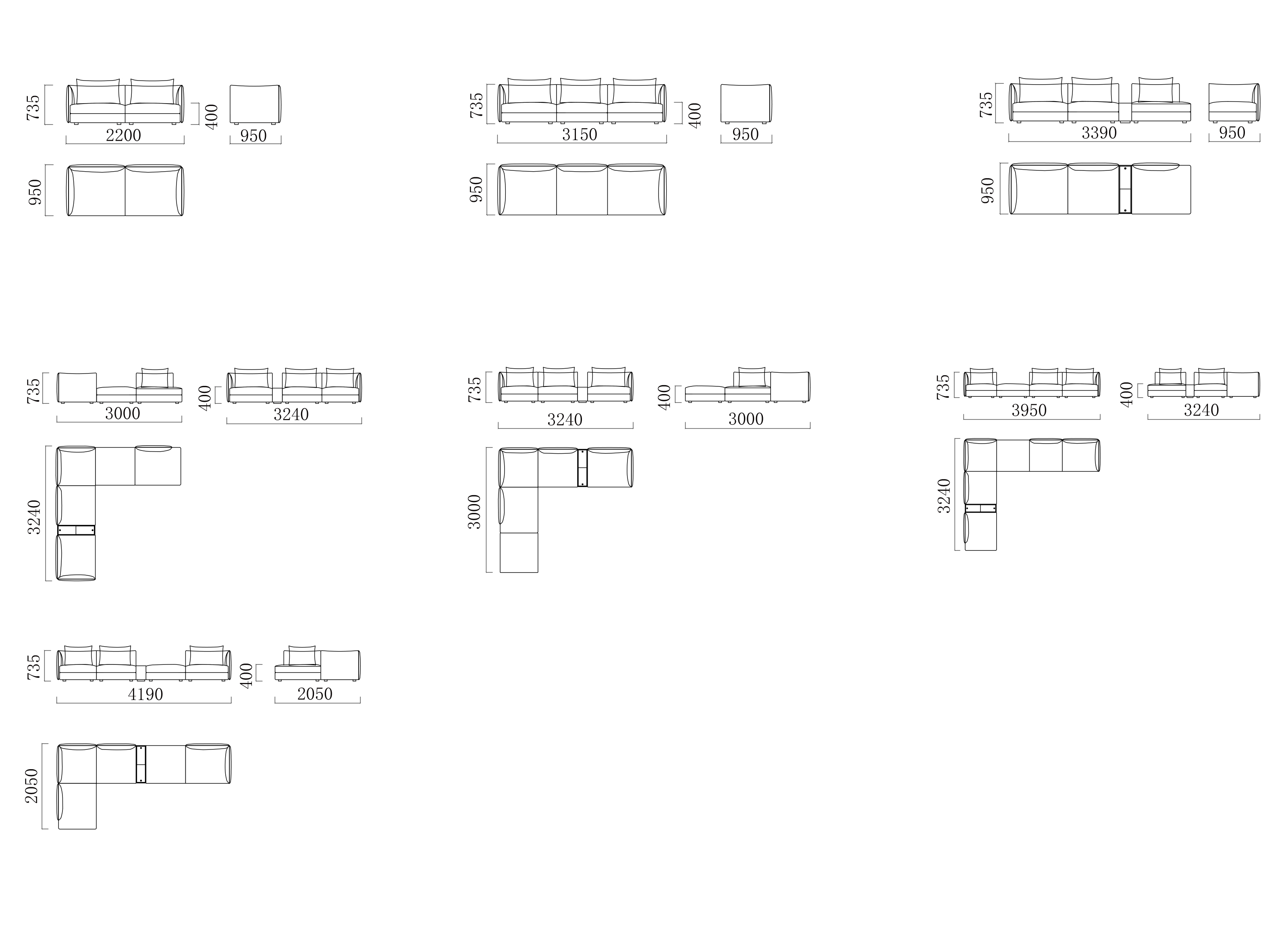 CH15 知止沙發 組合方式