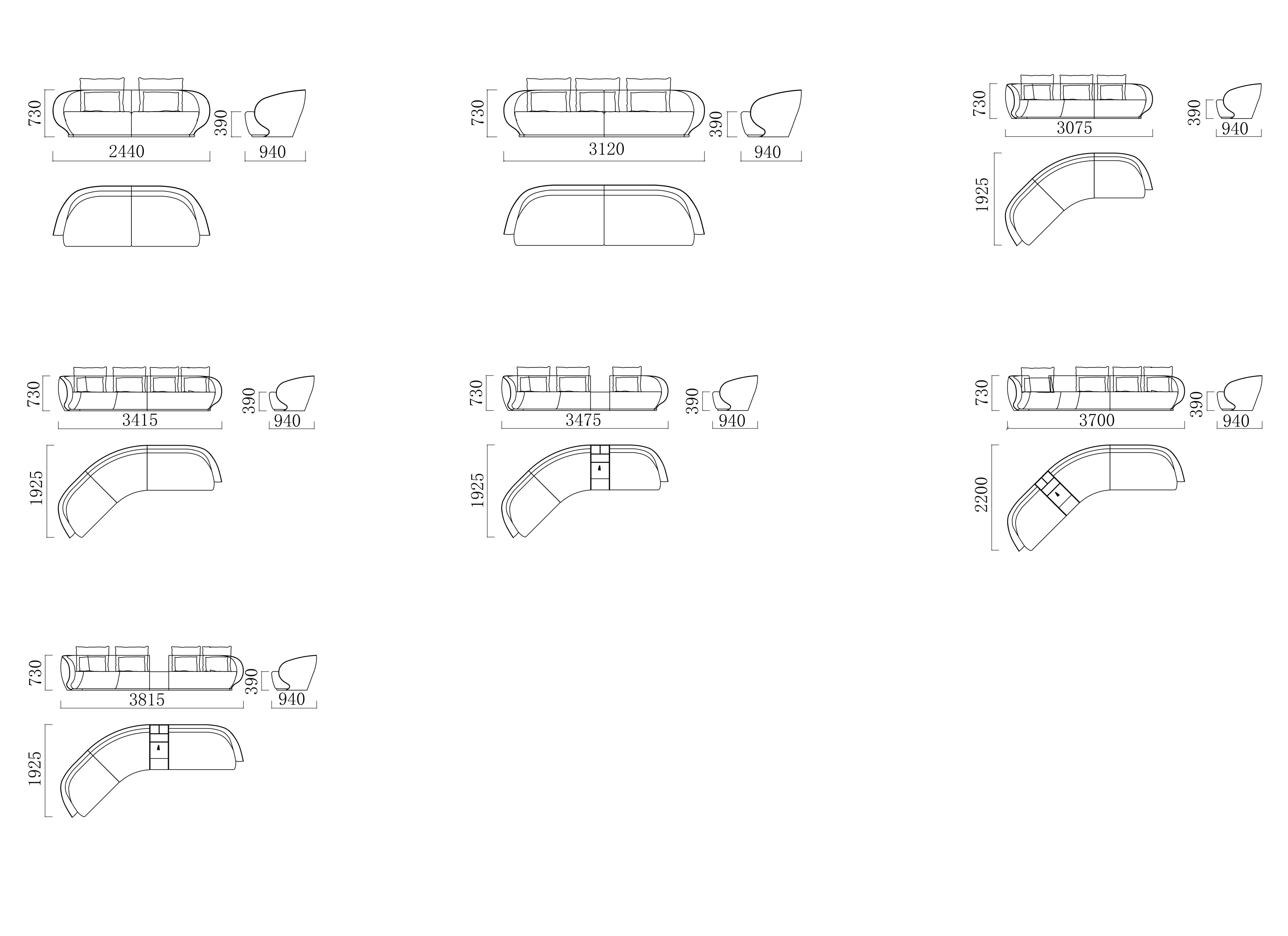 CH14 心嶼沙發 組合方式