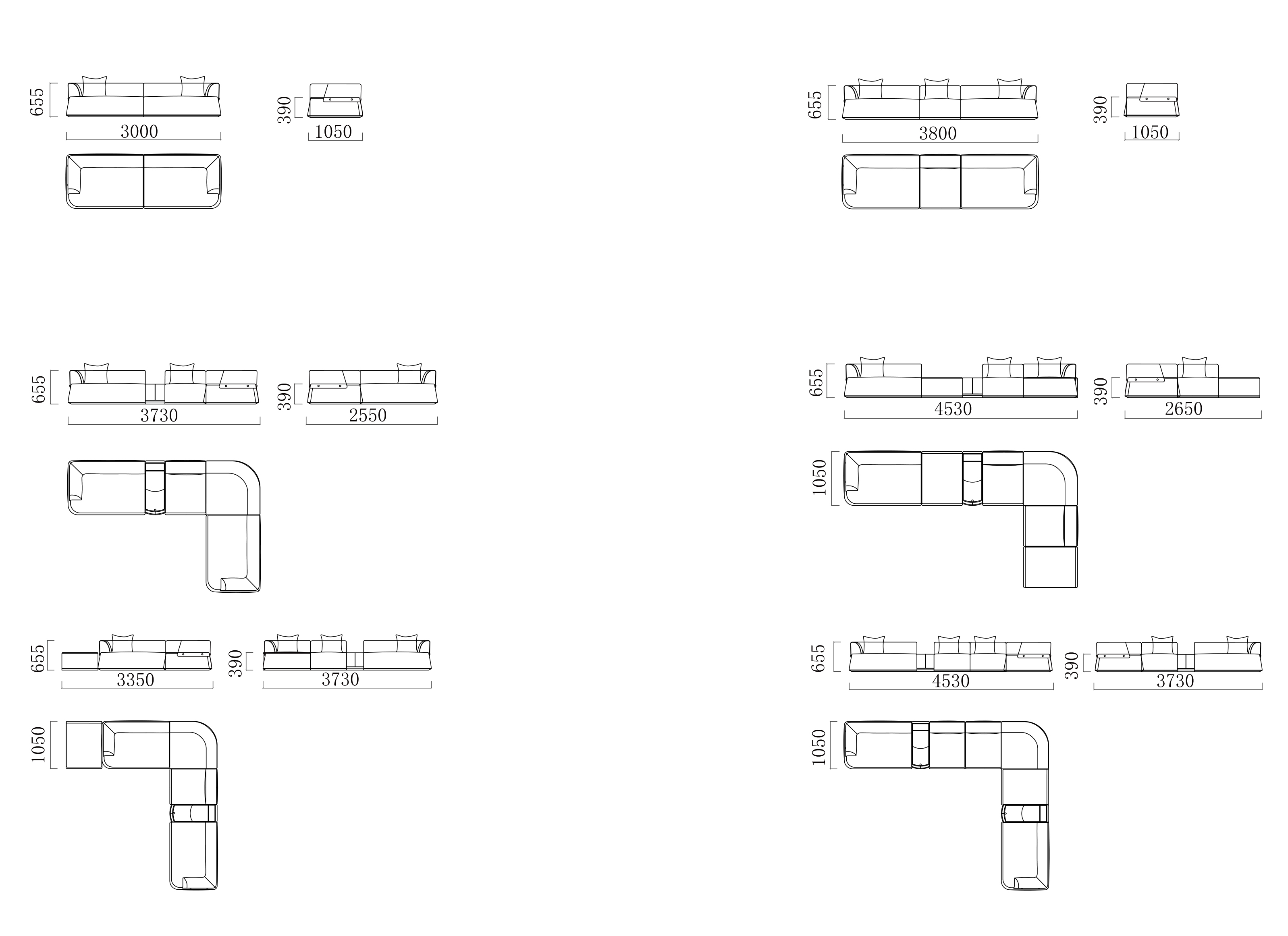 CH11 詩旅沙發 組合方式