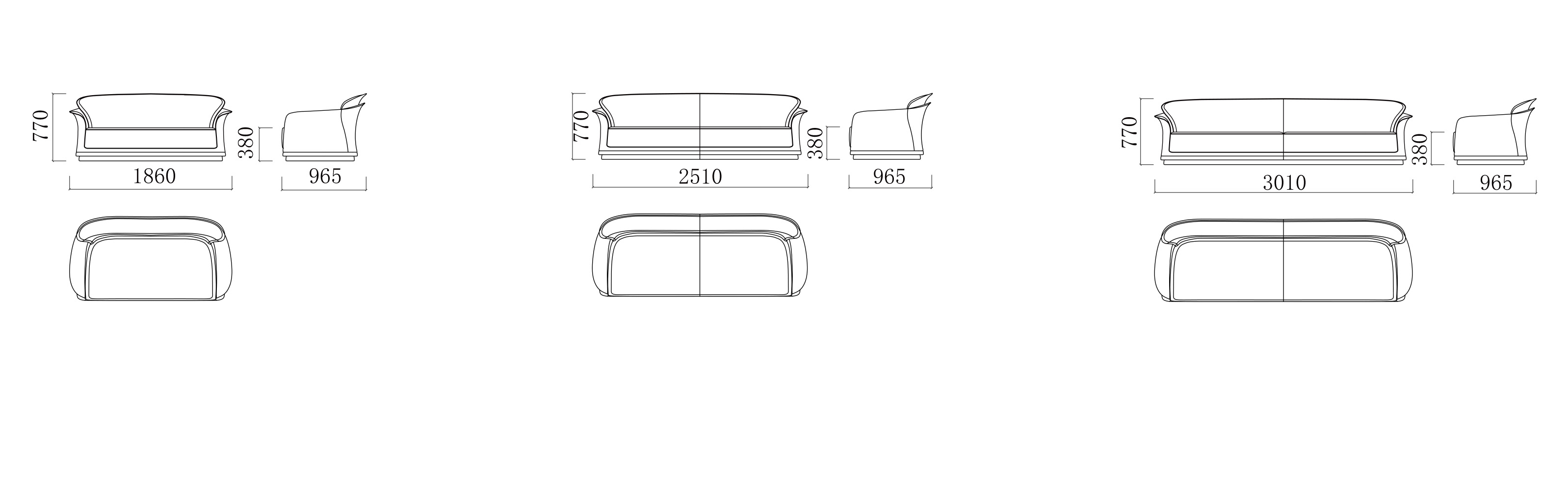 CH10 蝴蝶沙發 組合方式