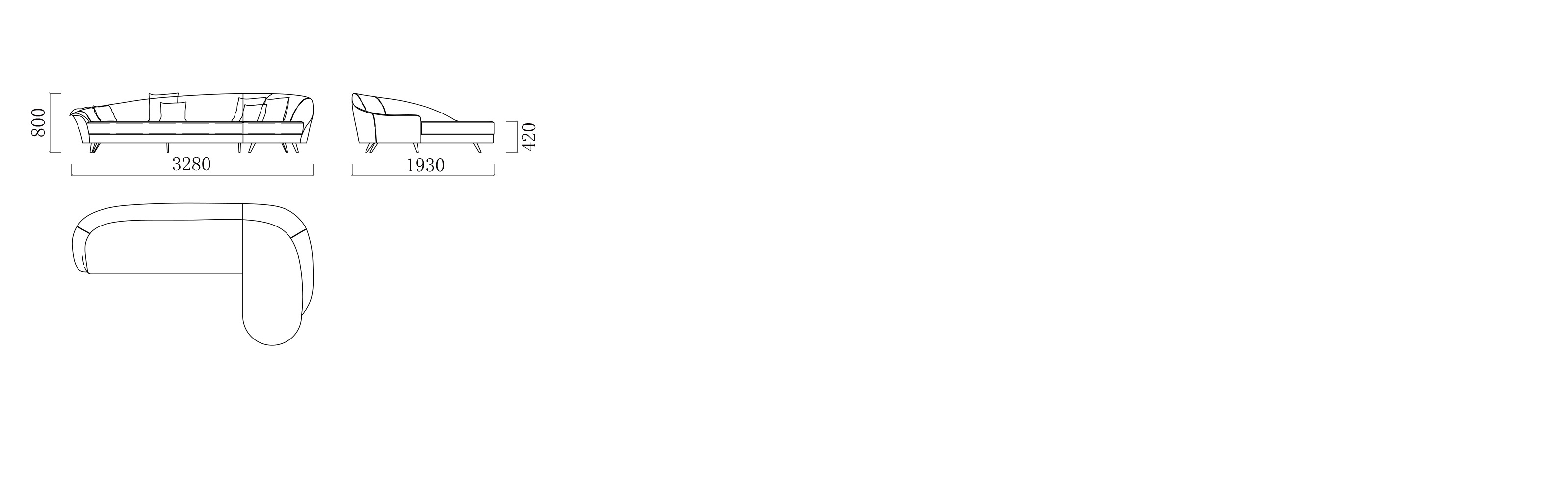 CH08 月亮沙發 組合方式