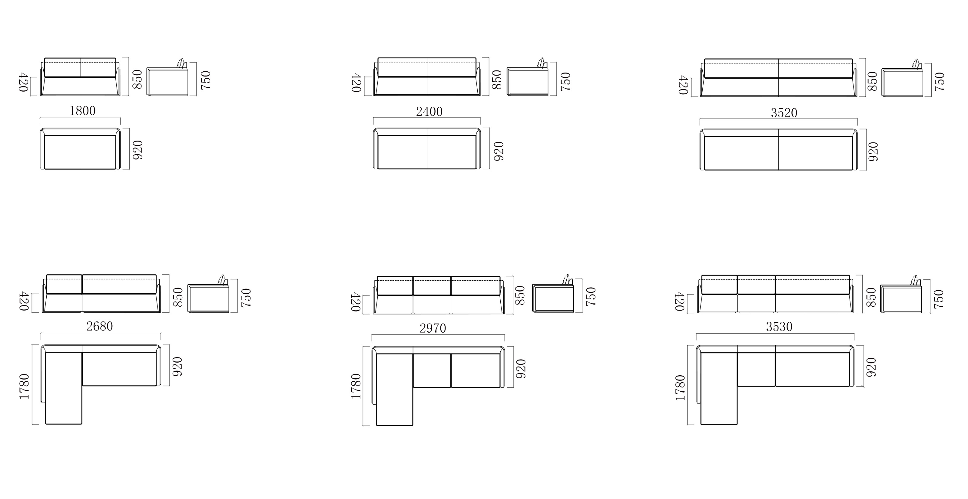 CH02 松雲沙發 組合方式