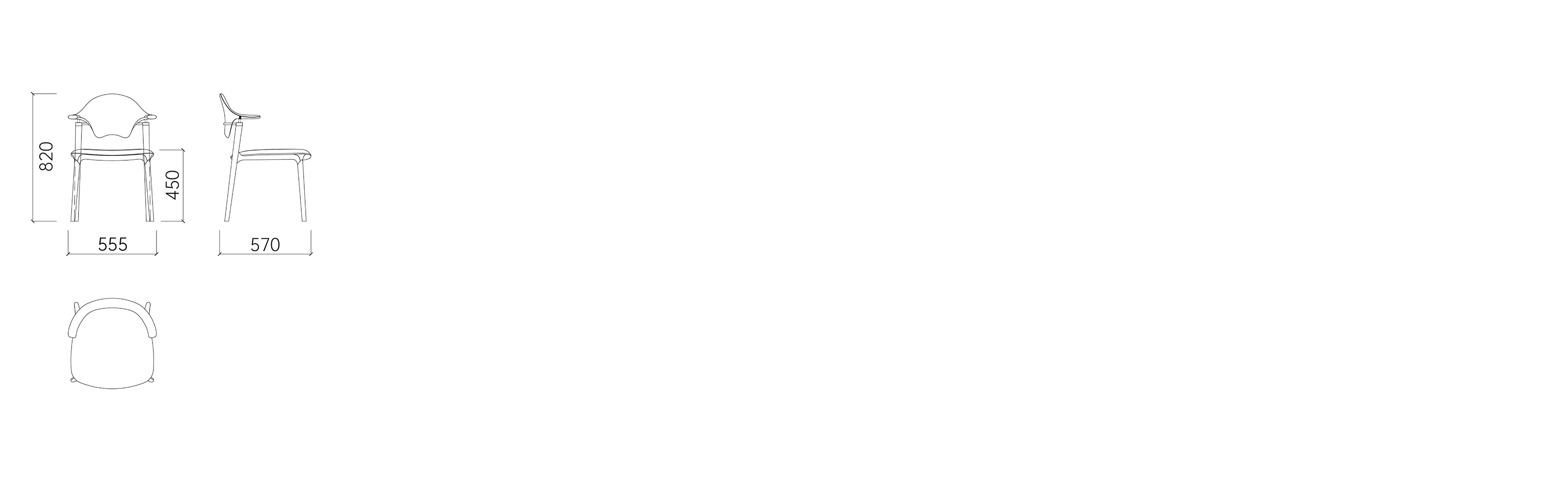 WO16 牛角椅 組合方式